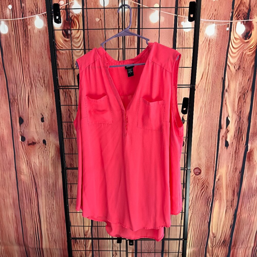 torrid Sleeveless Blouse - Coral - Size 2